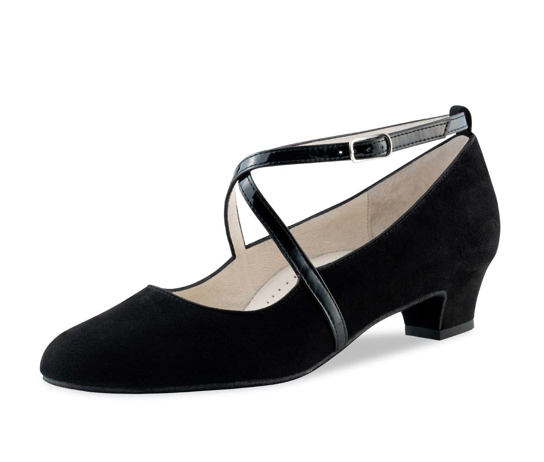 Werner Kern chaussures de danse pour femmes noires avec lanières vernies