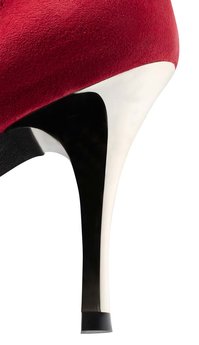Flavia Chaussure de danse pour femmes Nueva Epoca Tango avec talon métallique en combinaison avec du daim rouge
