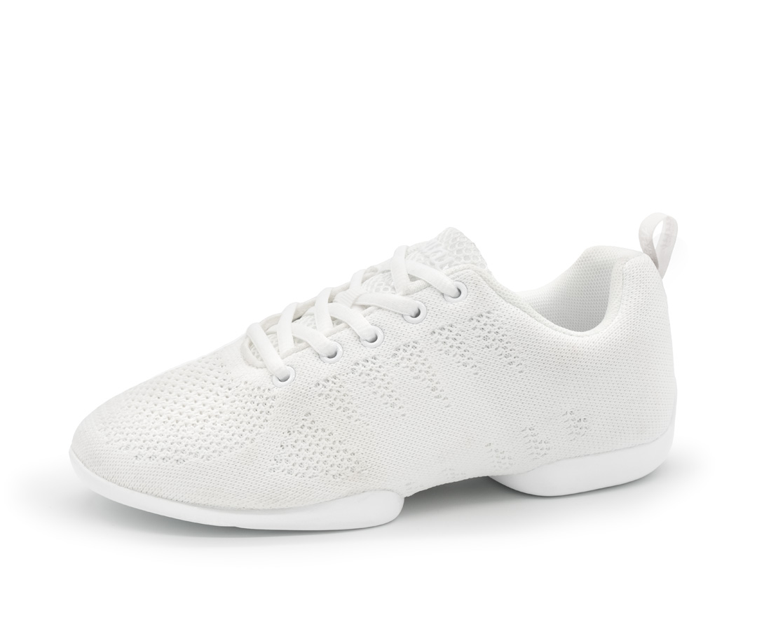 Baskets de danse Suny 4060 blanches avec semelle divisée.
