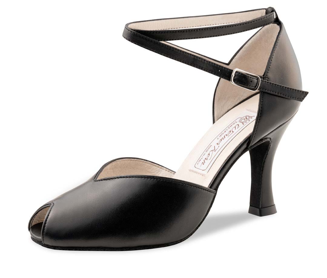 Werner Kern - Chaussures de danse salsa pour femmes avec bout ouvert en noir