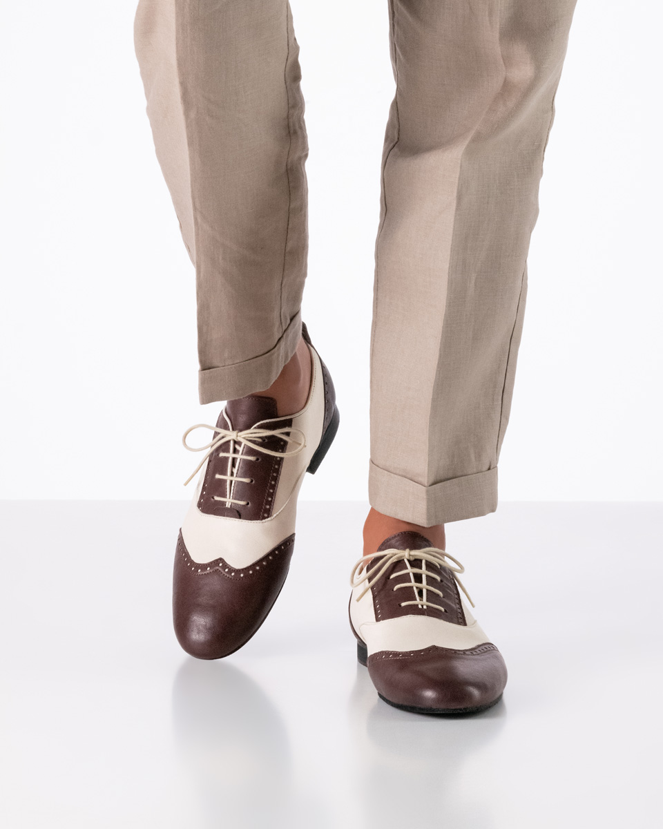 Werner Kern Carrara en beige/bordo, cuir de chèvre tanné de manière durable pour un confort incroyablement doux, extrêmement flexible et confortable avec laçage 4xFast pour une tenue sécurisée, hauteur de talon fantastiquement confortable de 1,5 cm