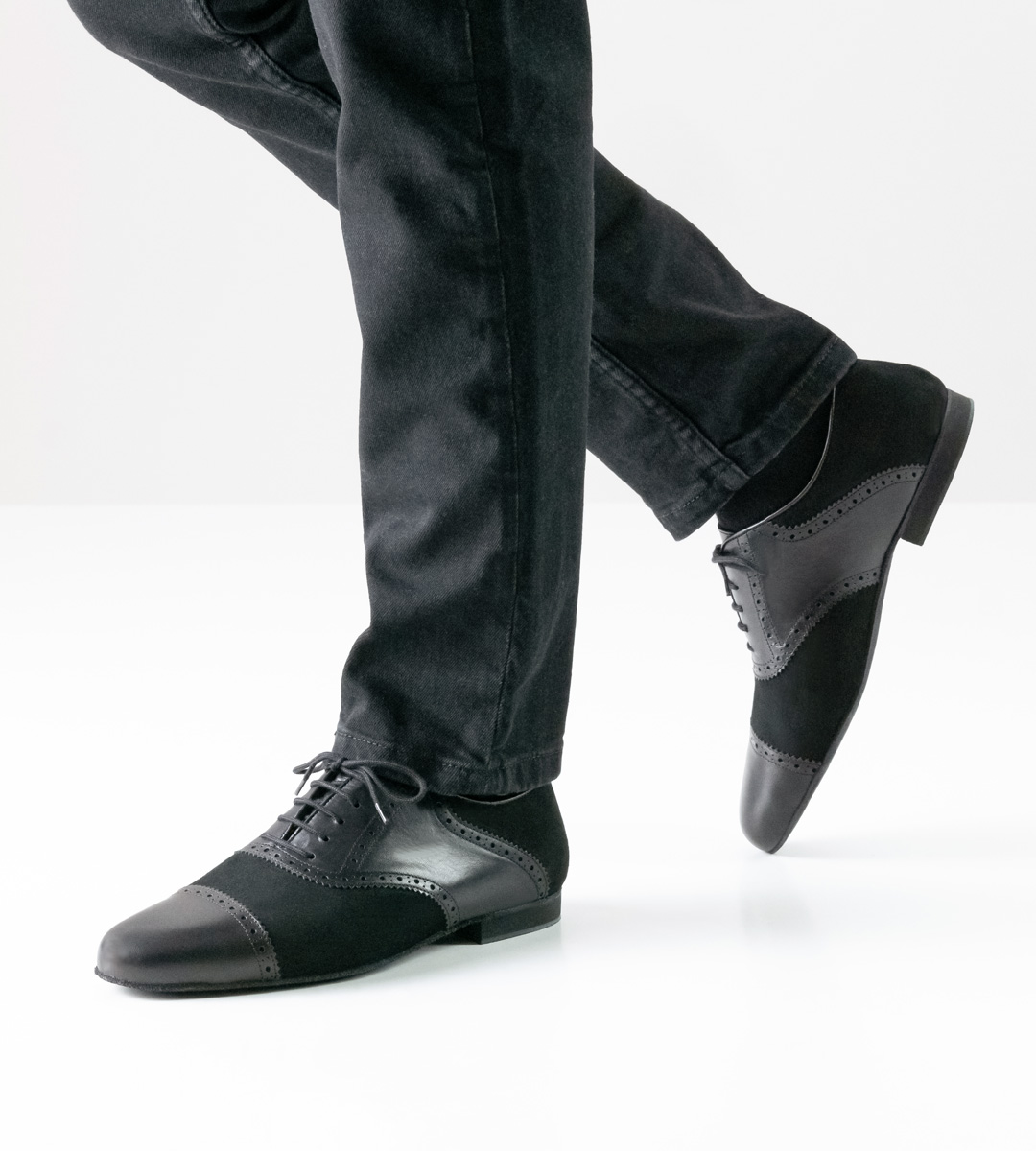 Chaussures de danse pour hommes de Werner Kern en combinaison de cuir et velours