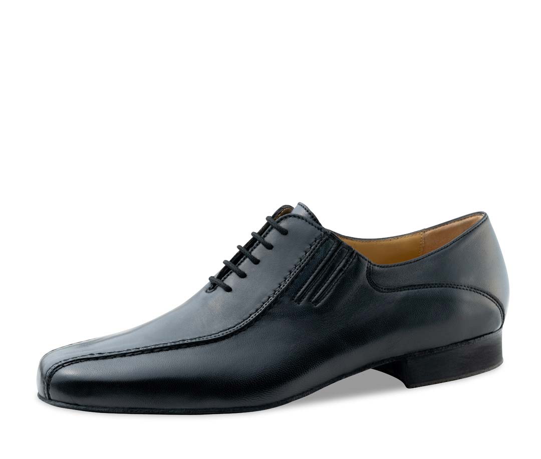 Chaussures de danse Werner Kern pour hommes en noir avec bande élastique