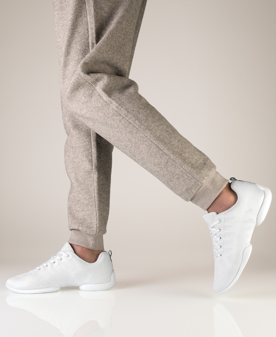 Baskets de danse pour homme blanches 4060 en blanc
