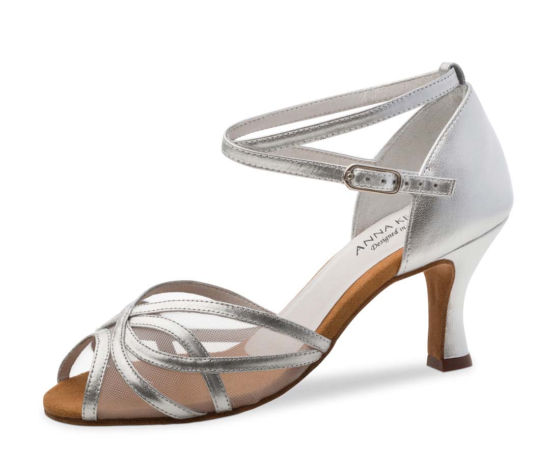 Adele Chaussures de danse Anna Kern Latin pour femmes en argentAnna Kern Latein Damentanzschuh in silber