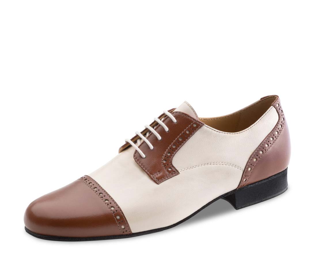 Chaussures de danse pour hommes de Werner Kern, marron-beige, talon de 2 cm