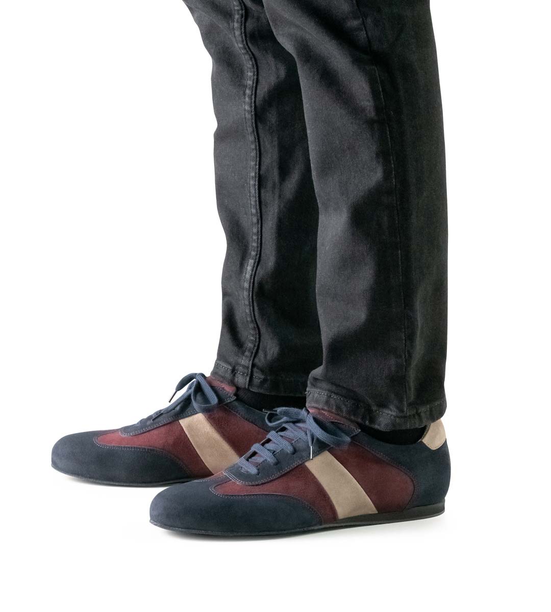 Bari Chaussures de danse pour hommes Werner Kern d'une hauteur de 1,5 cm en combinaison avec un pantalon gris