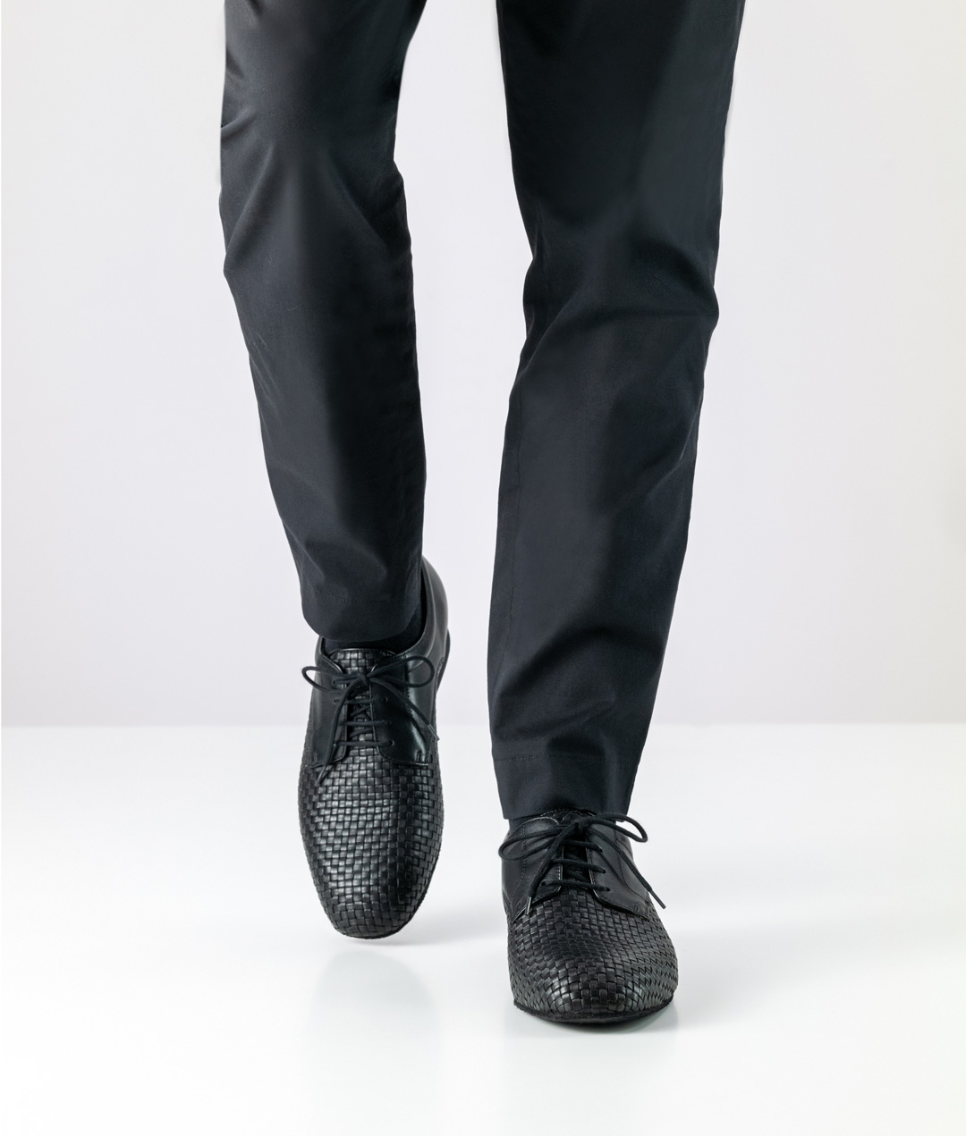 Chaussures de danse pour hommes pour pieds larges de Werner Kern en cuir tressé élégant et talon de 2 cm