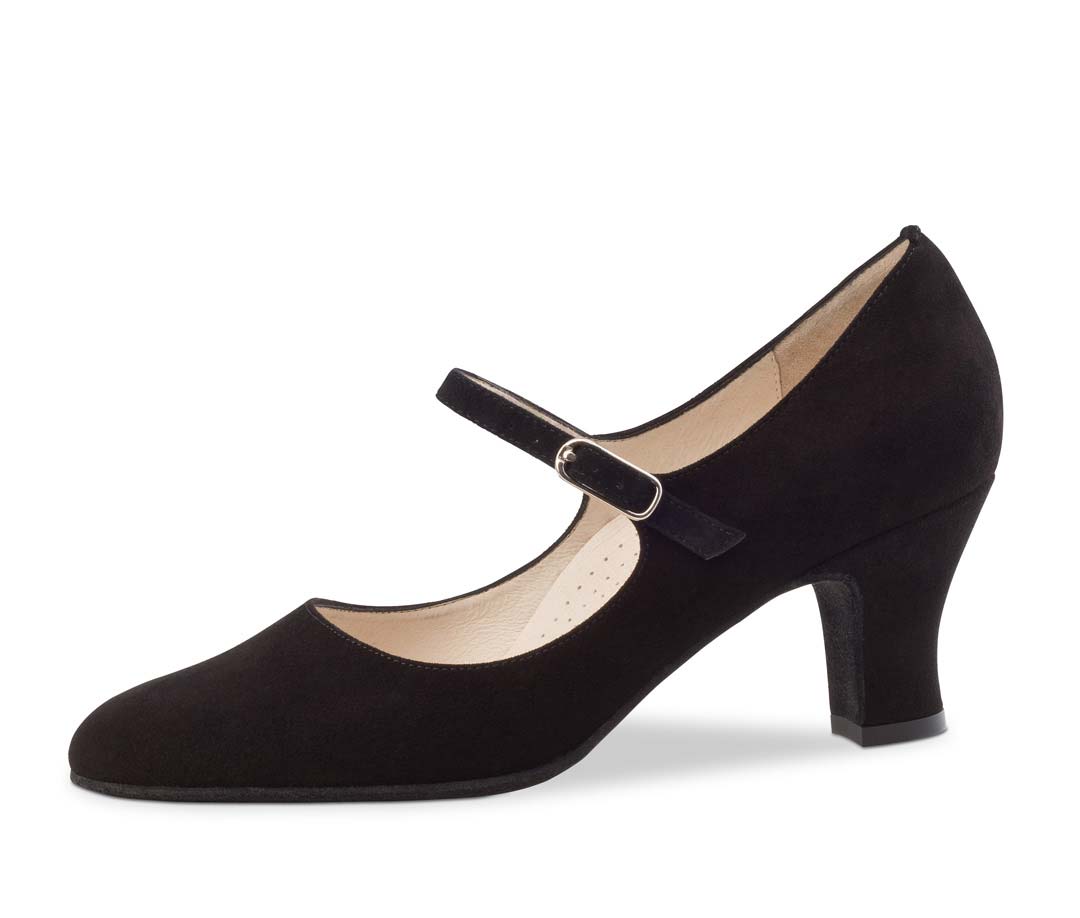 Chaussures de danse pour femmes Werner Kern noires avec bride