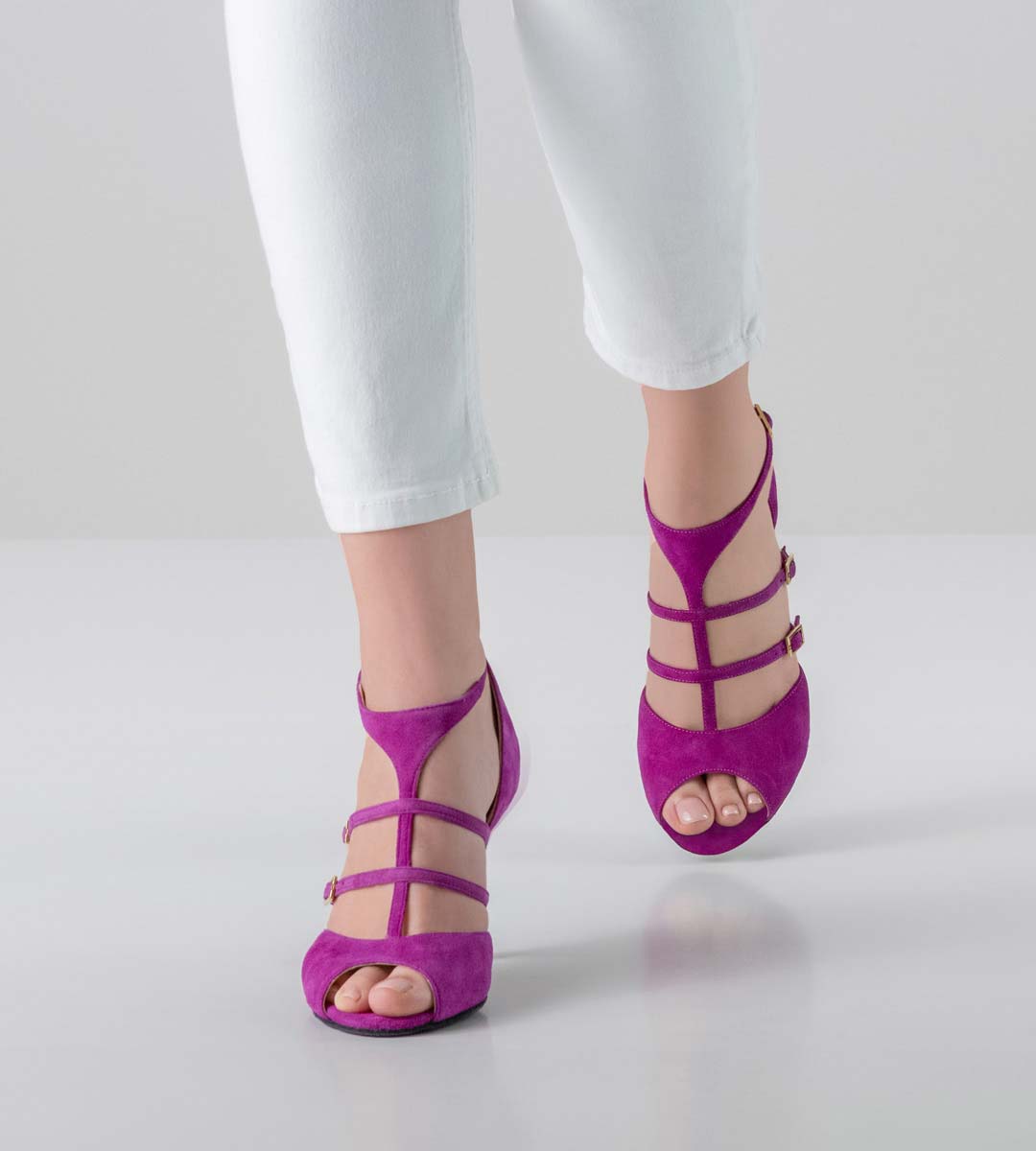 chaussures de danse ouvertes pour femmes de Nueva Epoca en fuchsia