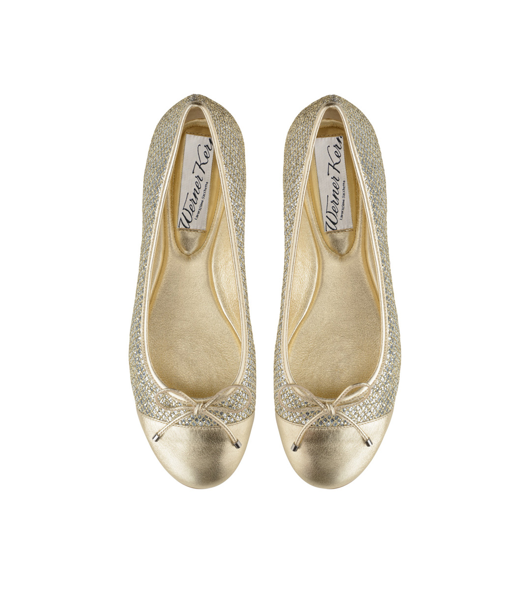 Ballerines Sole de Werner Kern avec paillettes dorées Ballerines