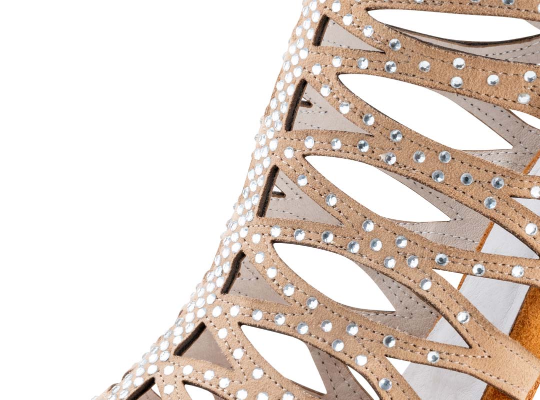 800 Vue détaillée de la chaussure de danse pour dames Werner Kern, vue de face.