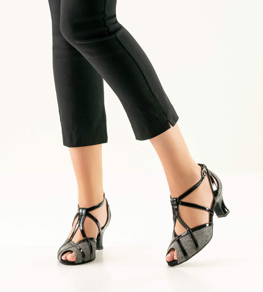 Ginny Chaussures de danse pour femmes ouvertes Werner Kern avec double bride en T