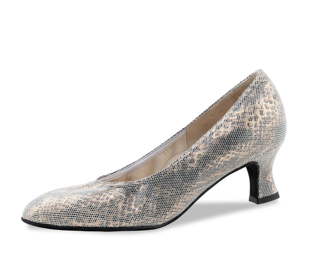 Chaussures de danse fermées pour femmes Werner Kern en vieil argent