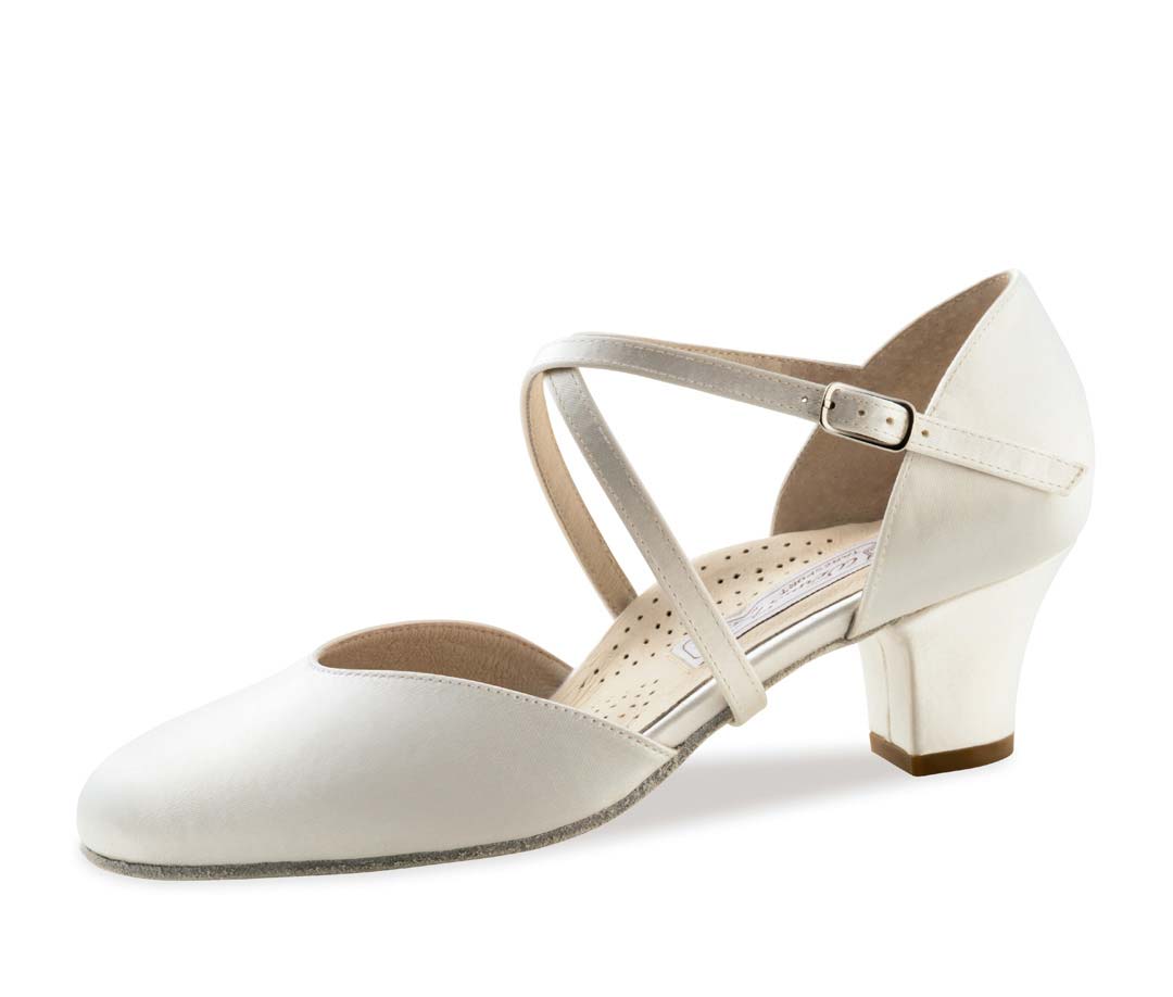 Chaussure de mariée Werner Kern de 4,5 cm de hauteur en satin blanc