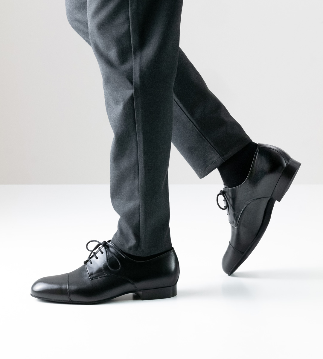 Chaussures de danse pour hommes de Werner Kern en noir pour pieds larges