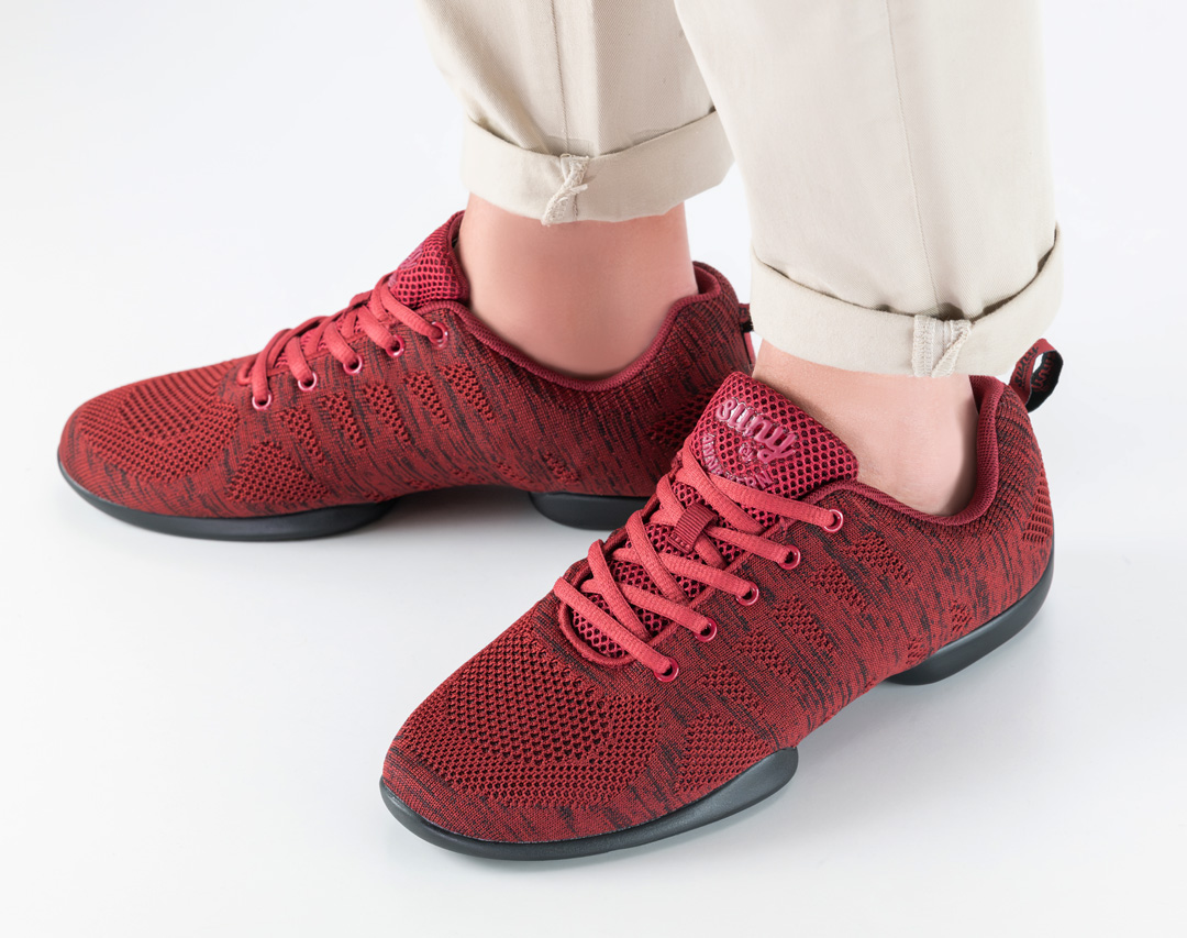 4035 Vue en détail du laçage à 5 trous de la sneaker de danse pour homme de Suny