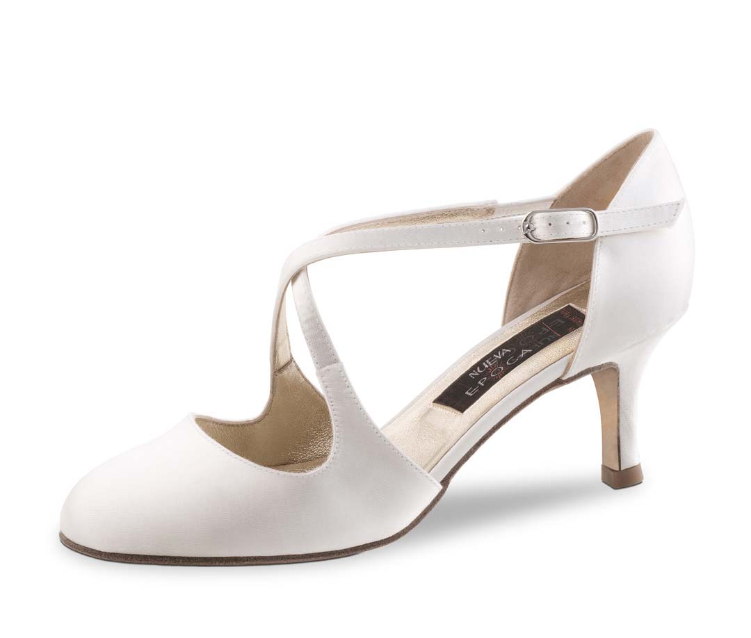 Chaussures de mariée de Nueva Epoca en satin avec semelle en cuir