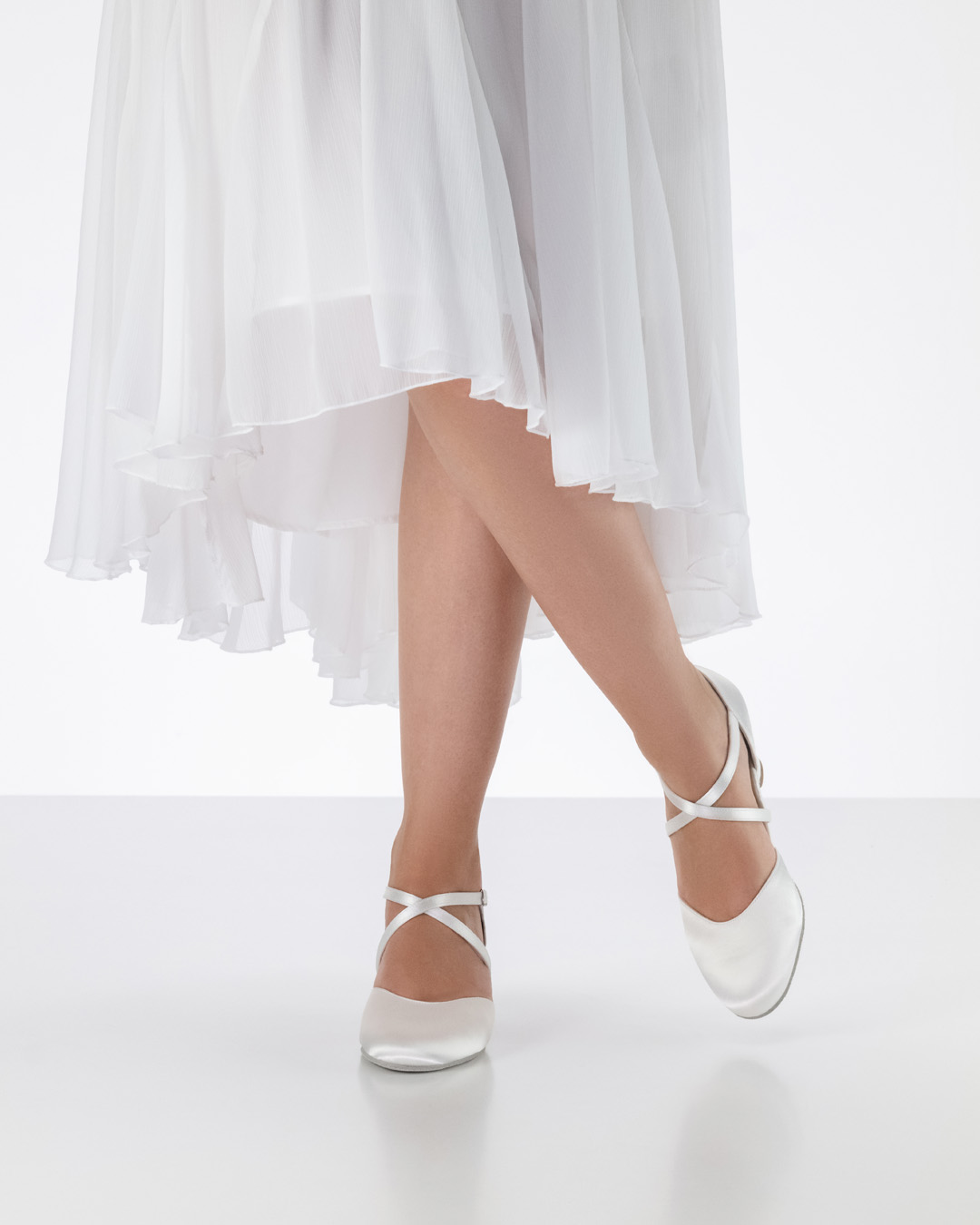 Felice Chaussure de mariée Werner Kern de 4,5 cm de hauteur en satin blanc