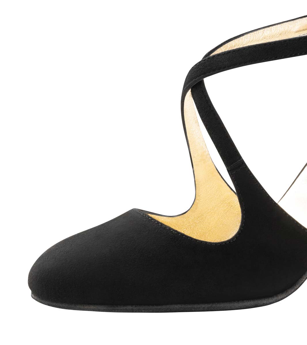 Serena Vue détaillée de la chaussure de danse Nueva Epoca pour femme avec un talon de 8 cm de haut.