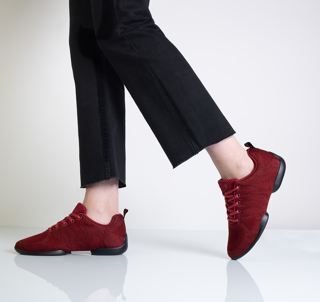 Baskets de danse rouges et légères pour femmes par Suny