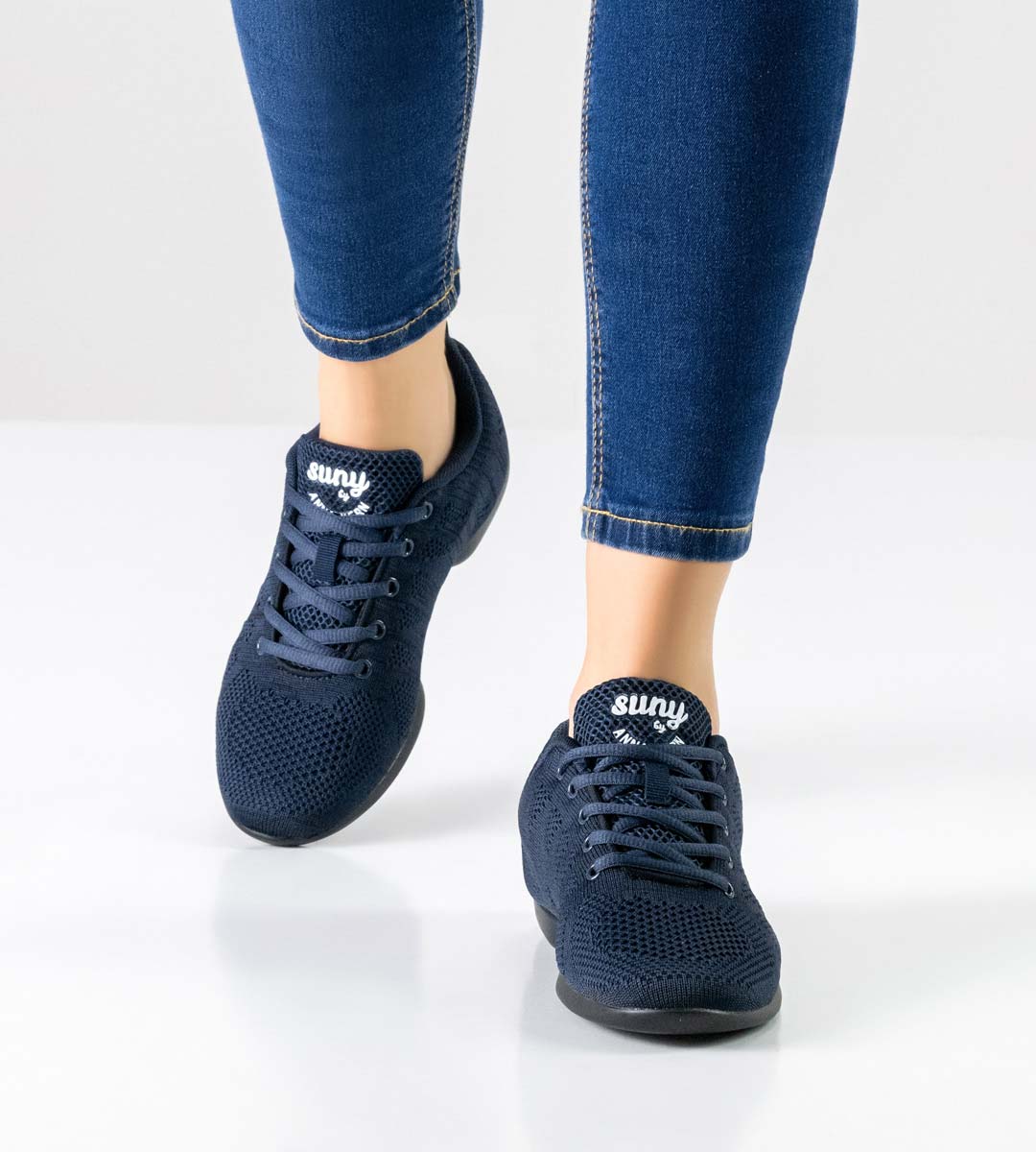 Suny Ladies Dance Sneaker en bleu-noir pour Kizomba