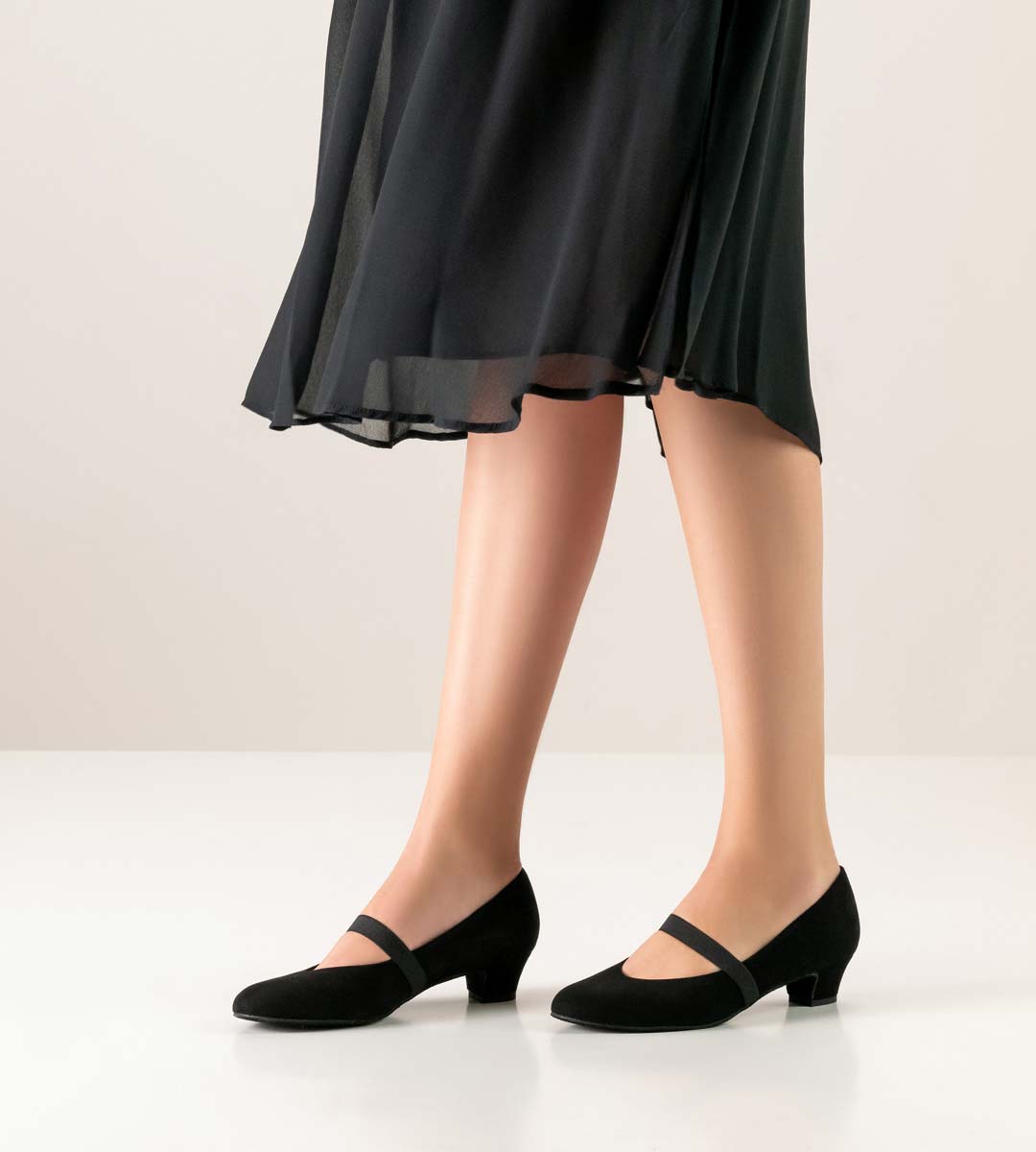 Chaussures de danse plates noires pour femmes de Werner Kern