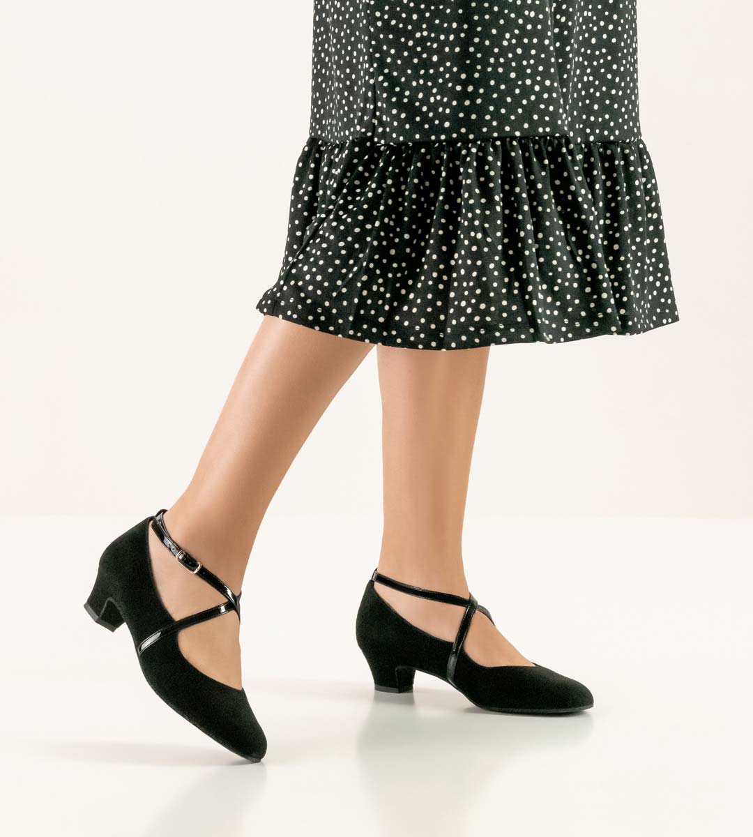Werner Kern chaussures de danse pour femmes noires avec lanières vernies
