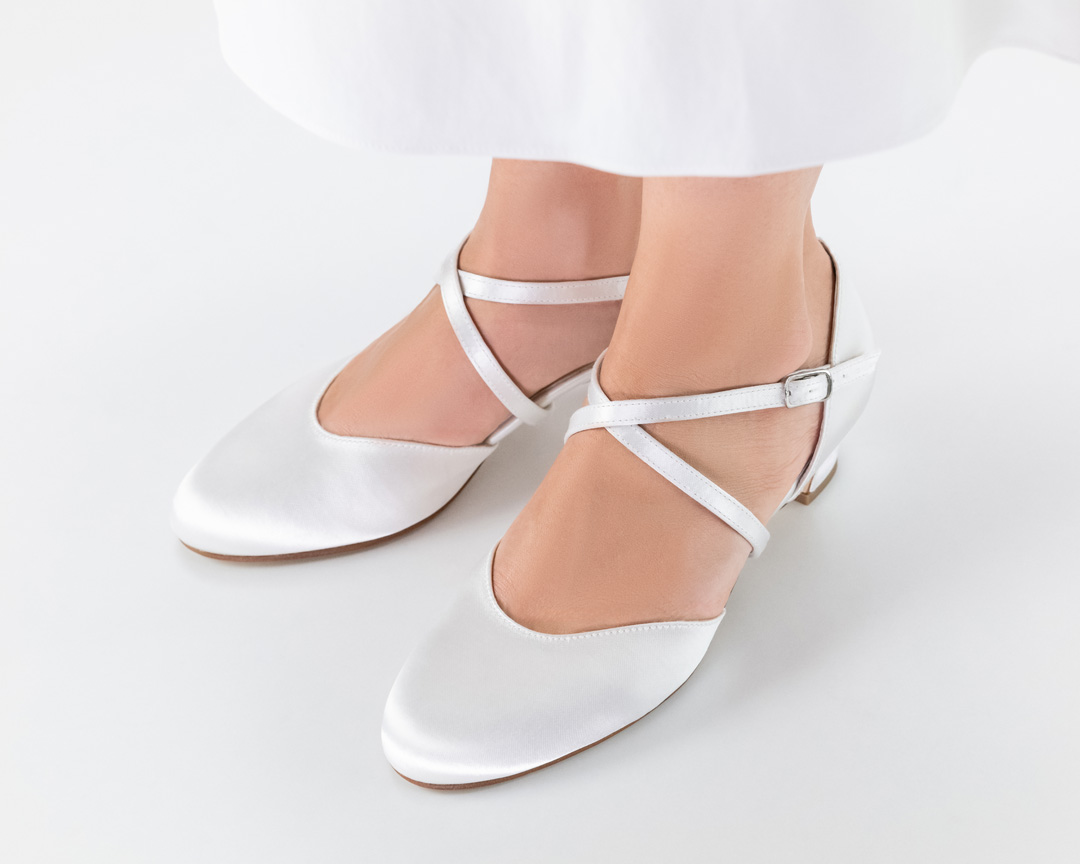 Felice Vue détaillée de la chaussure de mariée Werner Kern avec semelle en cuir