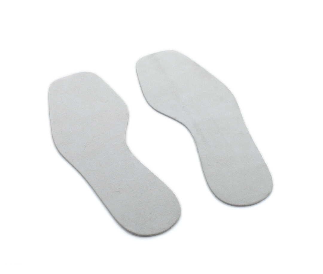 Semelle cuir gris Graue Veloursohle