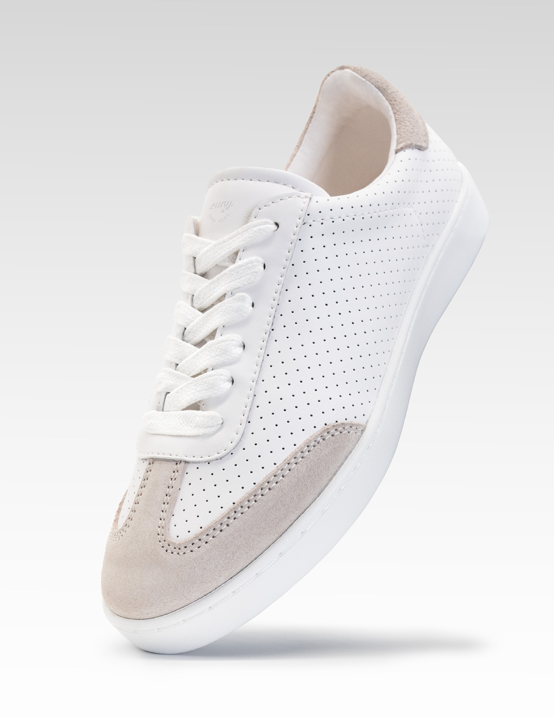 Sneakers de danse tout en cuir blanc - super combinables