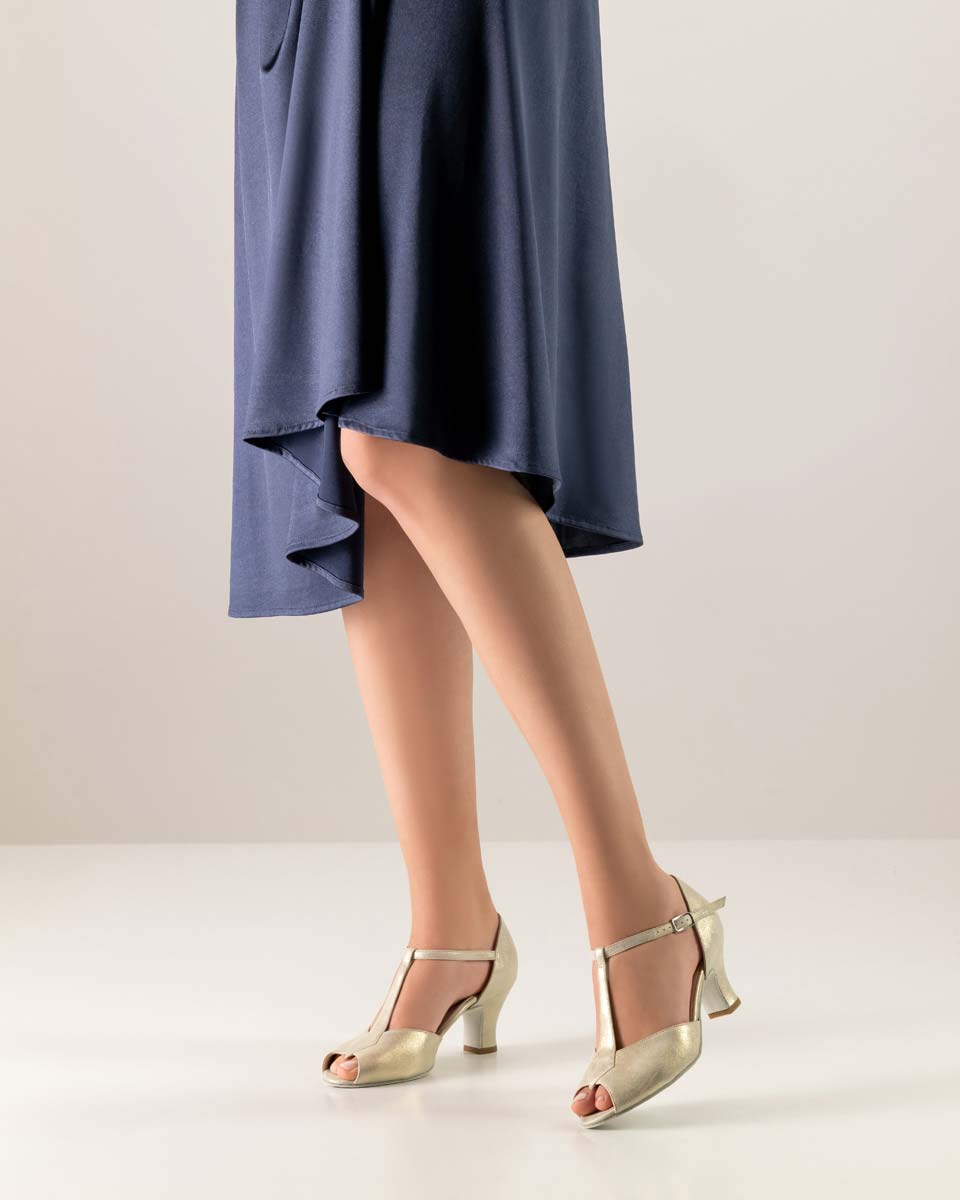 Paulette chaussures de danse confortables pour femmes de Werner Kern avec robe bleue