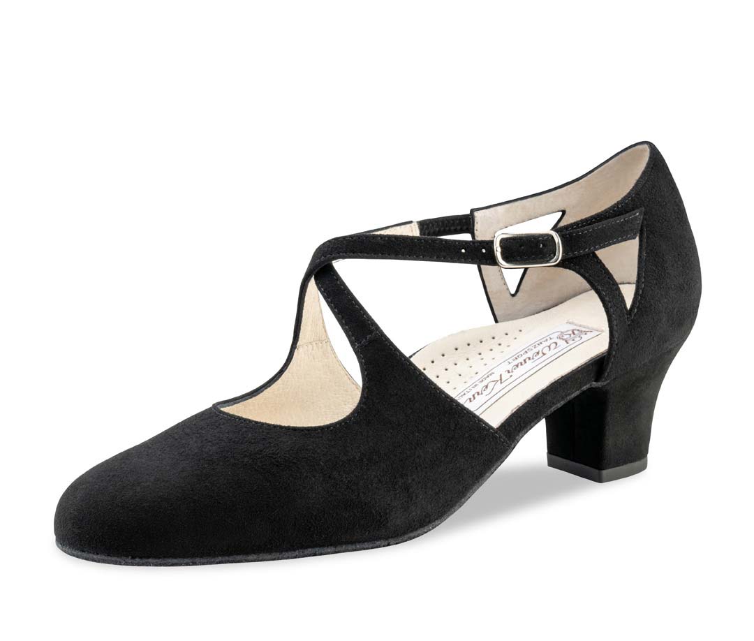 Gala Chaussures de danse fermées pour femmes Werner Kern en velours noir