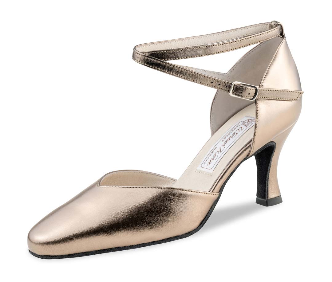 Ancienne chaussure de danse Werner Kern de couleur argentée pour femmes