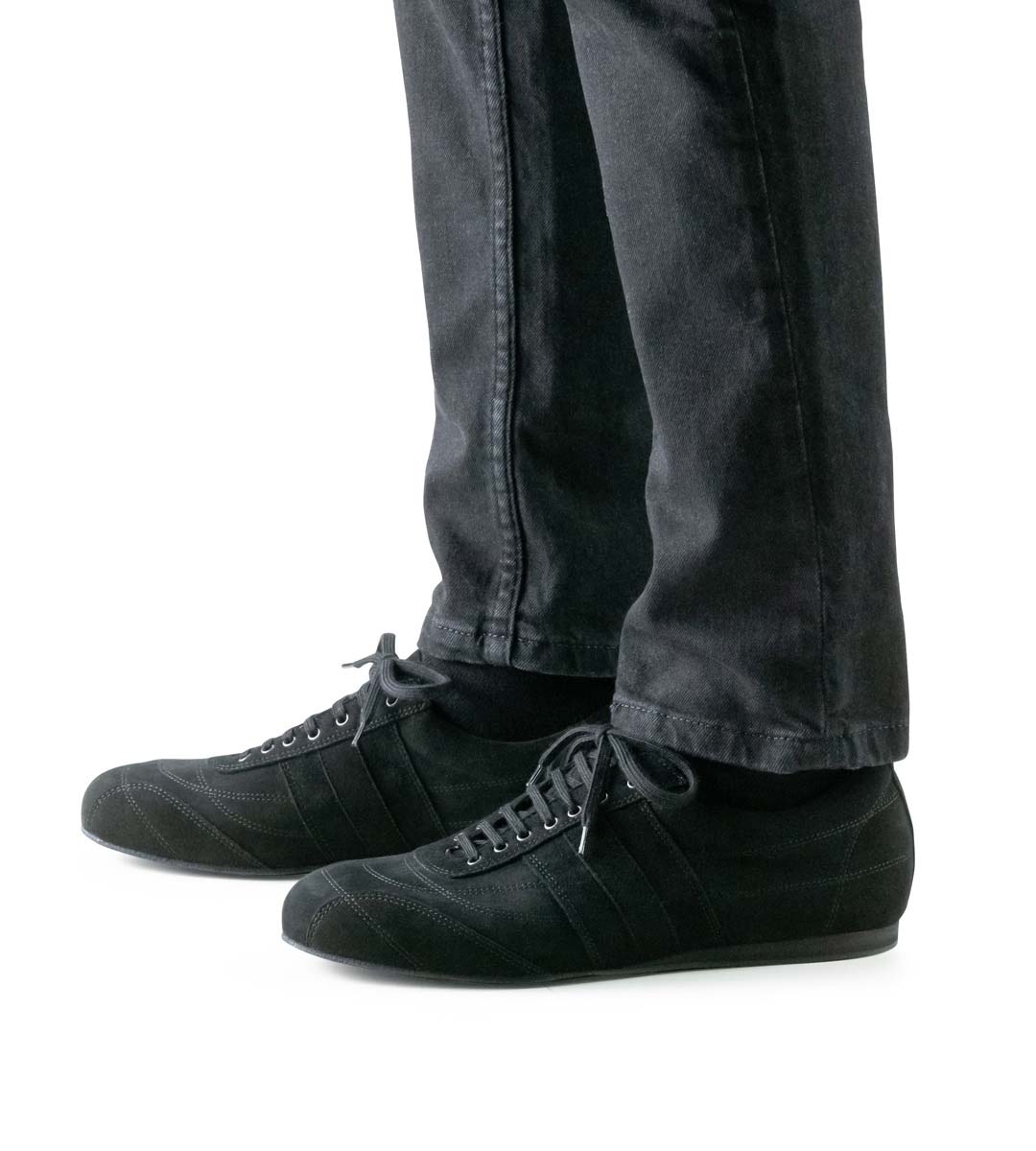 Cortino Werner Kern Chaussures de danse pour hommes en velours en combinaison avec un pantalon noir