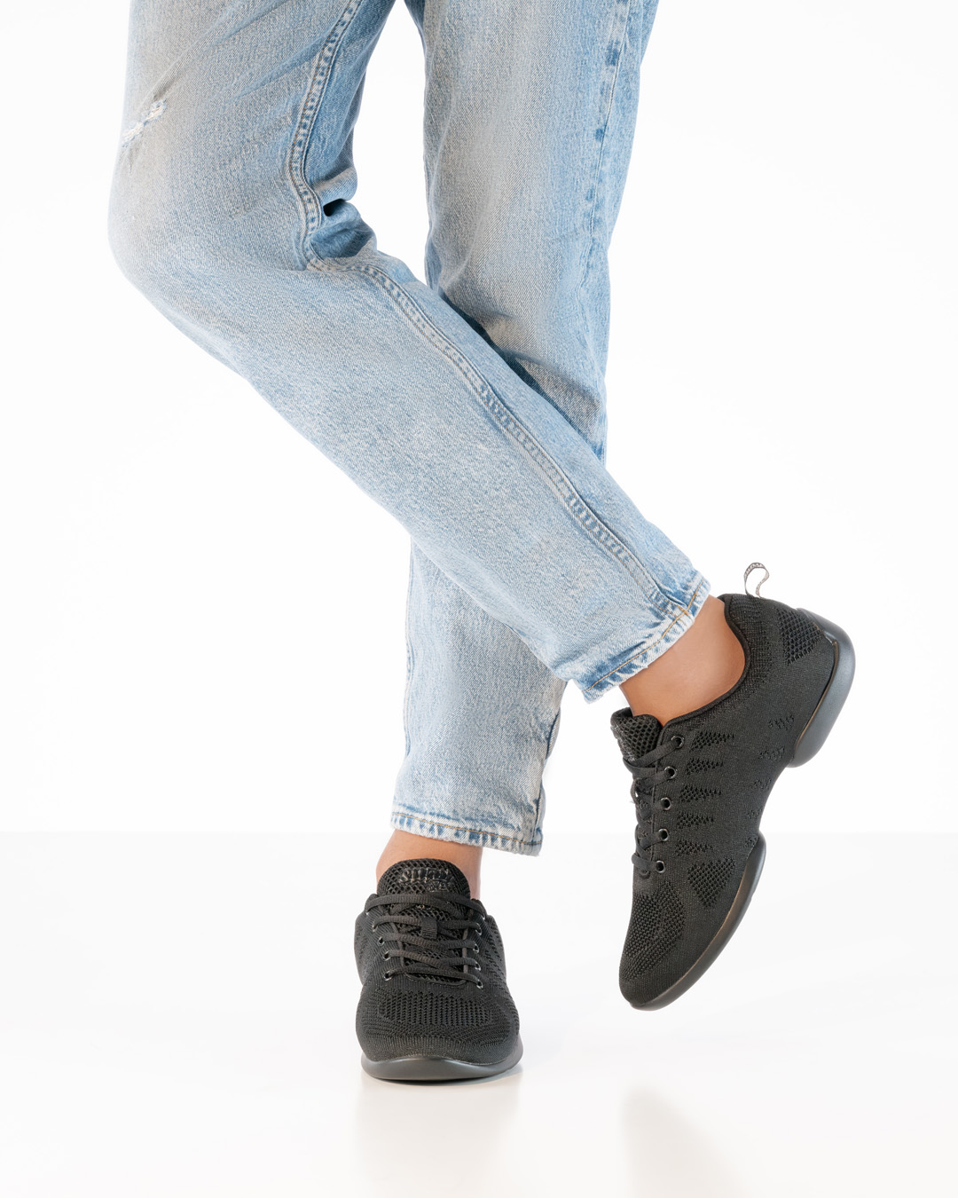 Sneaker 4020 Baskets de danse 4020 avec semelle divisée en matière tricotée noire