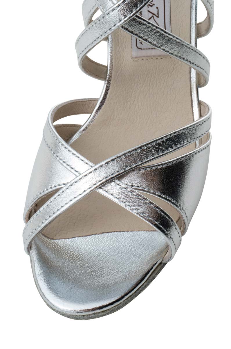 Eva Vue de la sangle de la chaussure de danse Werner Kern pour femme en argent.