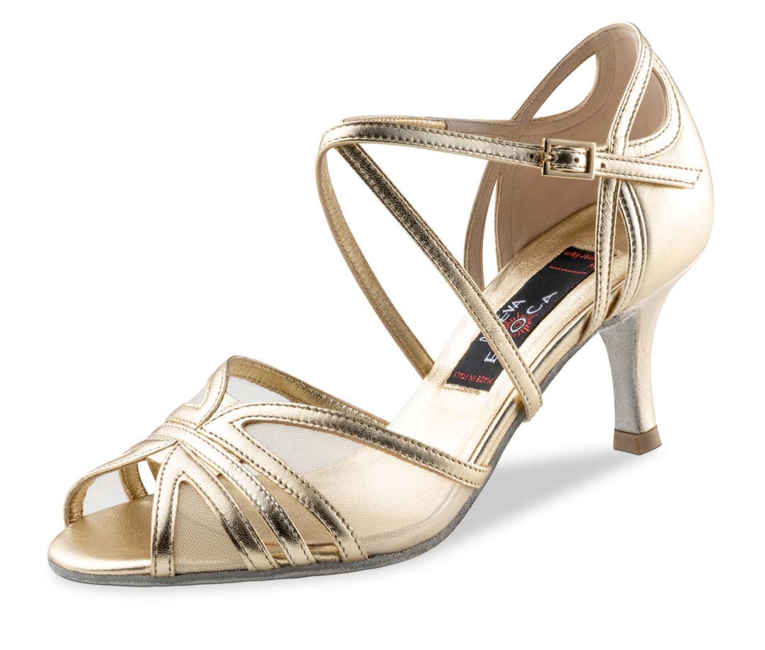 Chaussures de danse pour femmes de Nueva Epoca pour la salsa en optique transparente