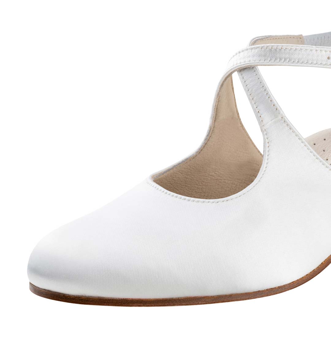 Gala Vue de face de la chaussure de mariée Werner Kern avec semelle en cuir