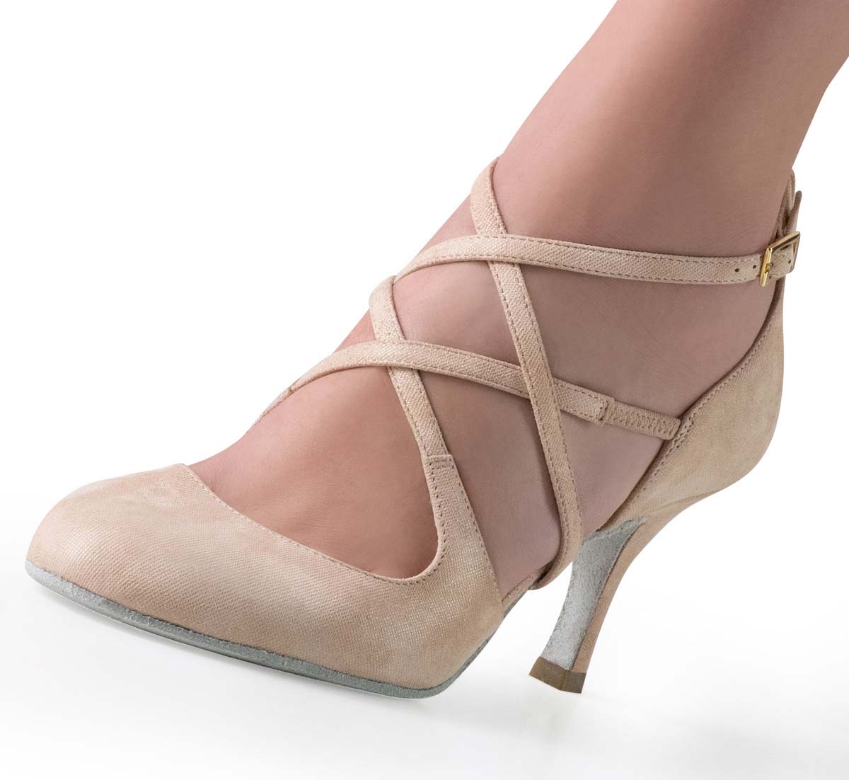 Valeria Vue détaillée de la chaussure de danse pour femmes Nueva Epoca au pied