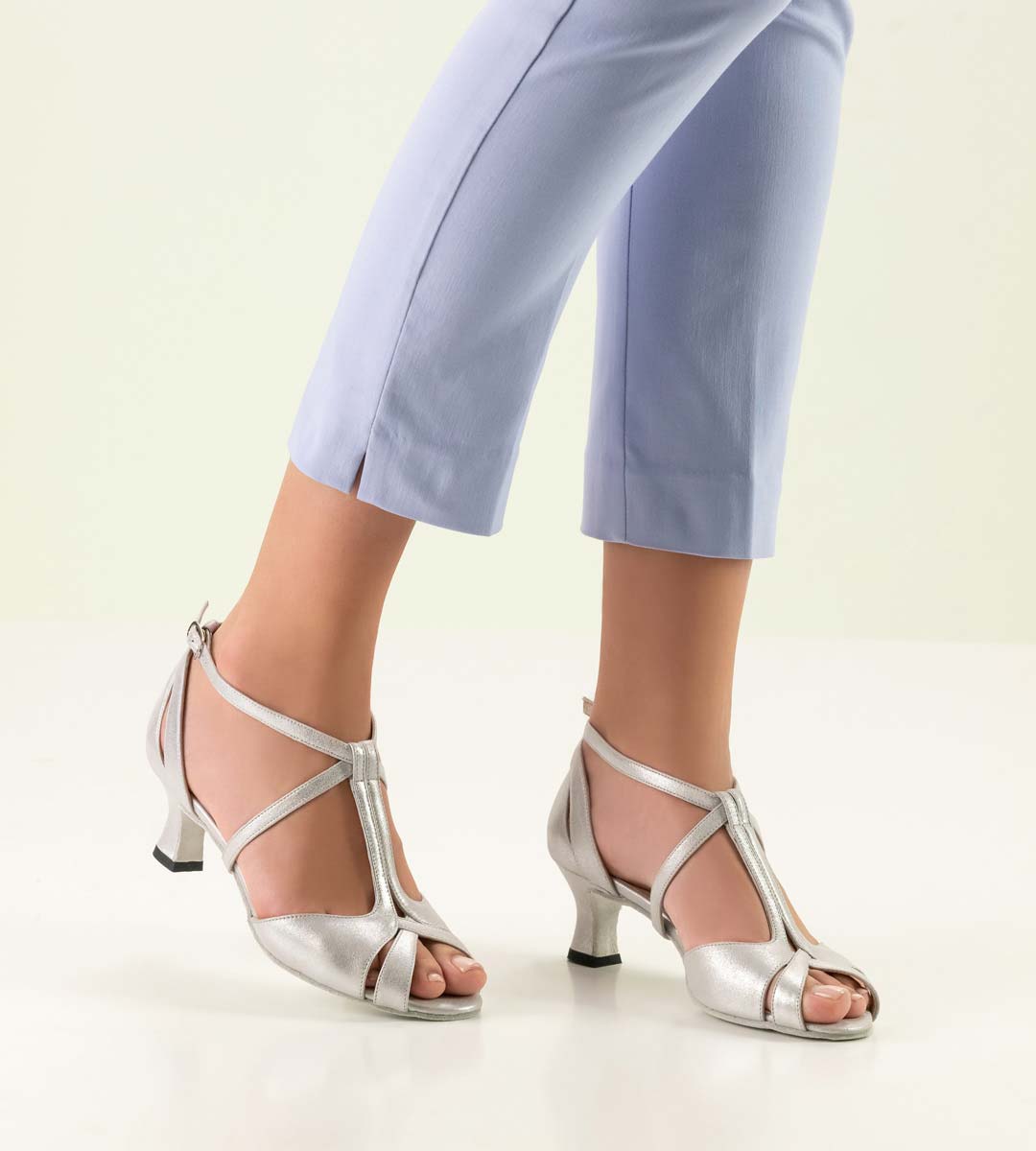 Chaussures de danse pour femmes Salsa de Werner Kern en argent délicat