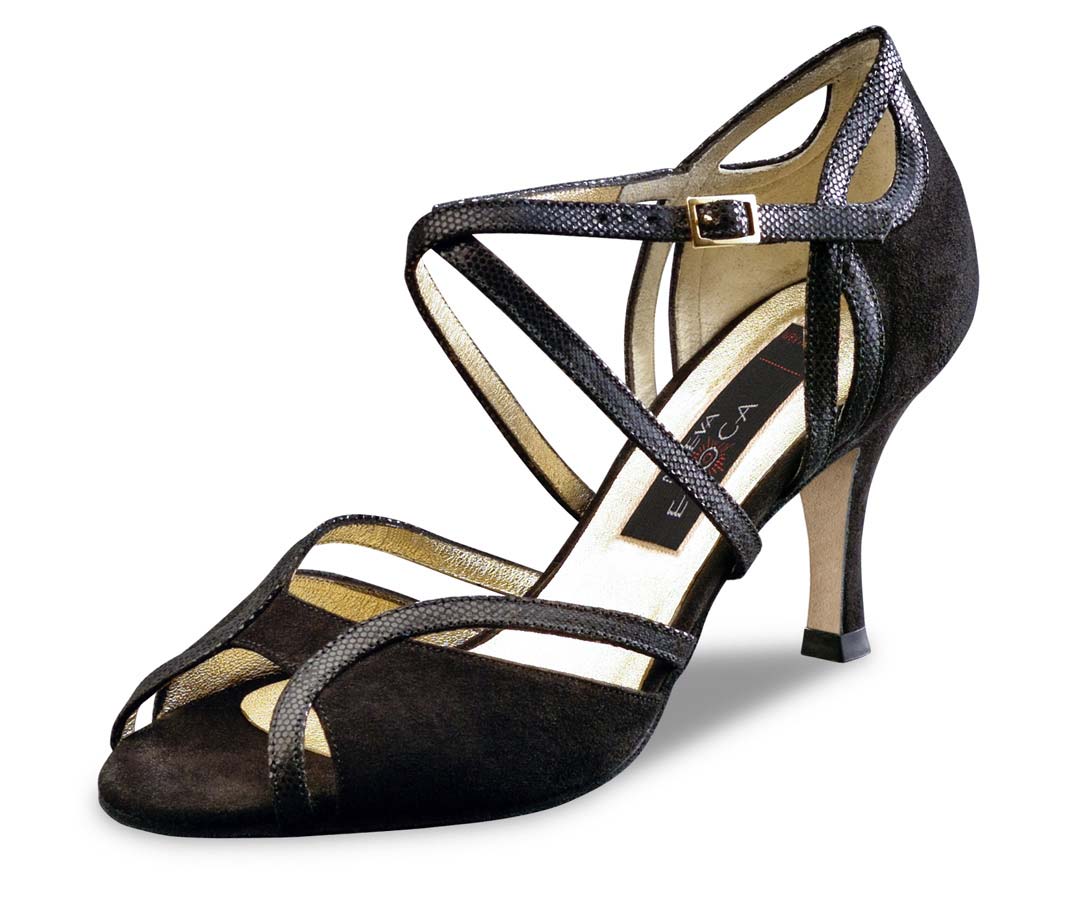 Chaussures de danse pour femmes Nueva Epoca avec un talon de 8 cm et une semelle en cuir