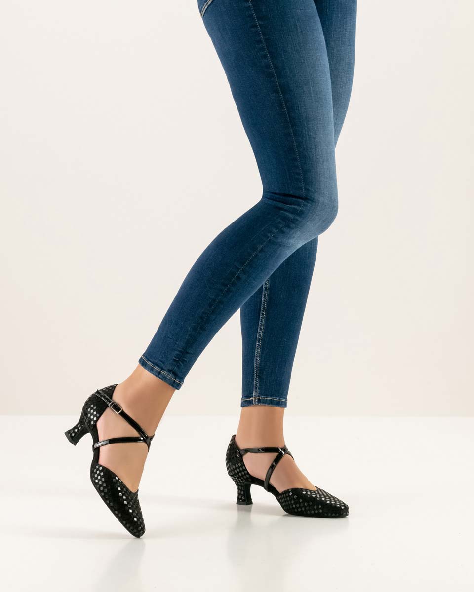 Patty blue-jeans en combinaison avec une chaussure de danse pour femmes Werner Kern de 5,5 cm de haut