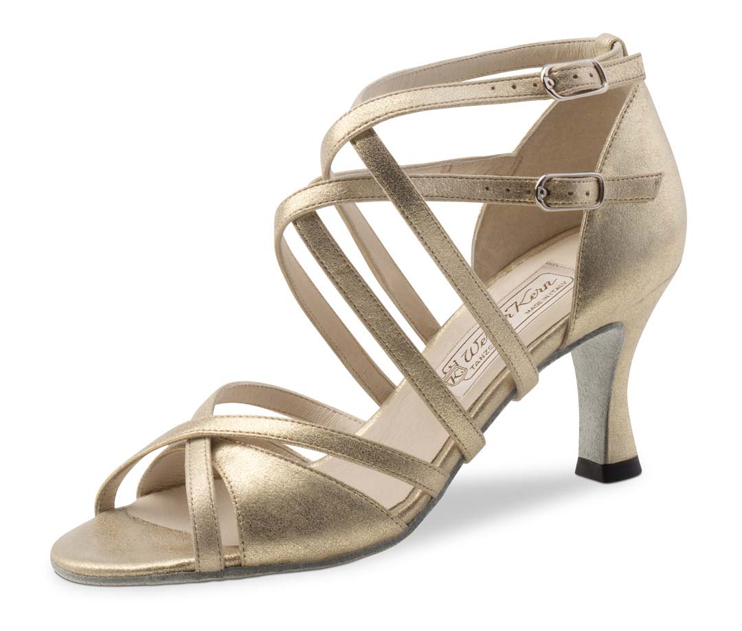 Eva Chaussure de danse pour femmes de 6,5 cm de haut de Werner Kern en platine