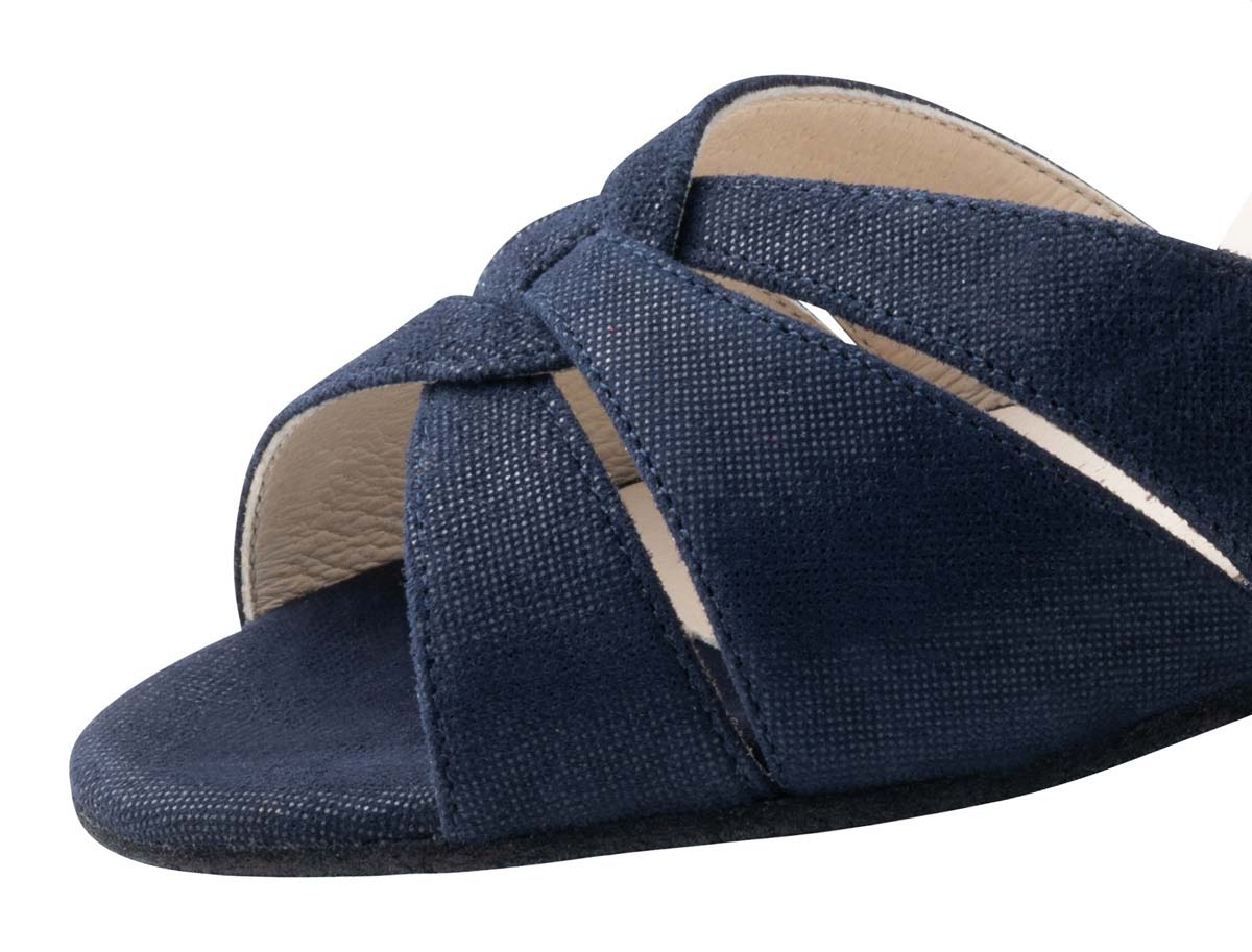 Ebony Vue détaillée de la partie avant de la chaussure de danse pour femmes Werner Kern en bleu