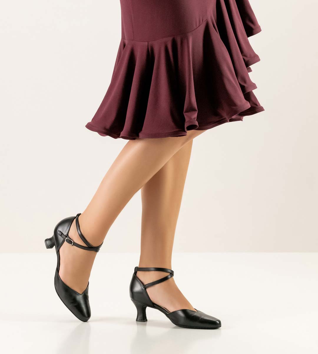 chaussure de danse fermée Werner Kern pour femme en cuir noir