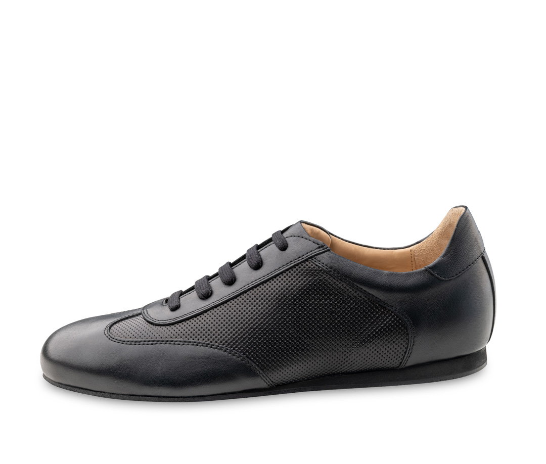 Positano Werner Kern, élégant sneaker avec du cuir Nappa perforé à la main, ajustement parfait au pied, doublure en cuir de veau d'une douceur de gant, amorti exceptionnel au talon avec un micro talon, hauteur de talon confortable de 1,5 cm