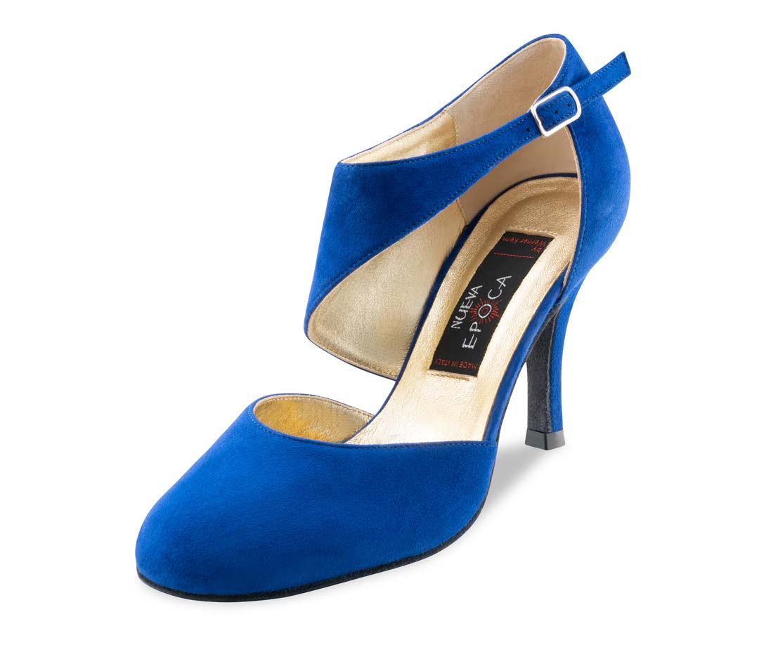 Reyna Chaussures de danse fermées pour femmes de Nueva Epoca en velours bleu