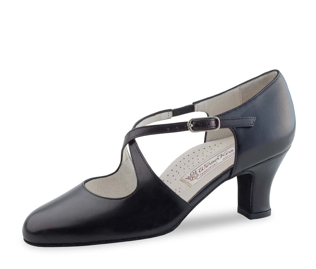 Chaussures de danse fermées pour femmes de Werner Kern en nappa noir