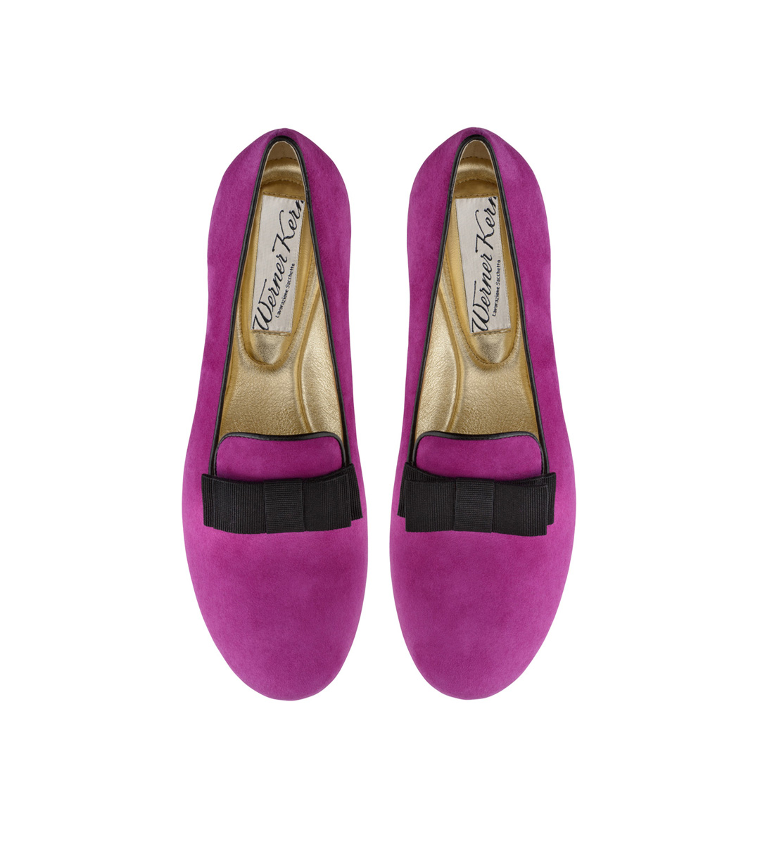 Mocassins roses Aoi by Werner Kern Ballerines en daim rose